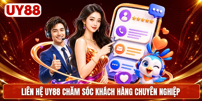 Liên hệ UY88 chăm sóc khách hàng chuyên nghiệp